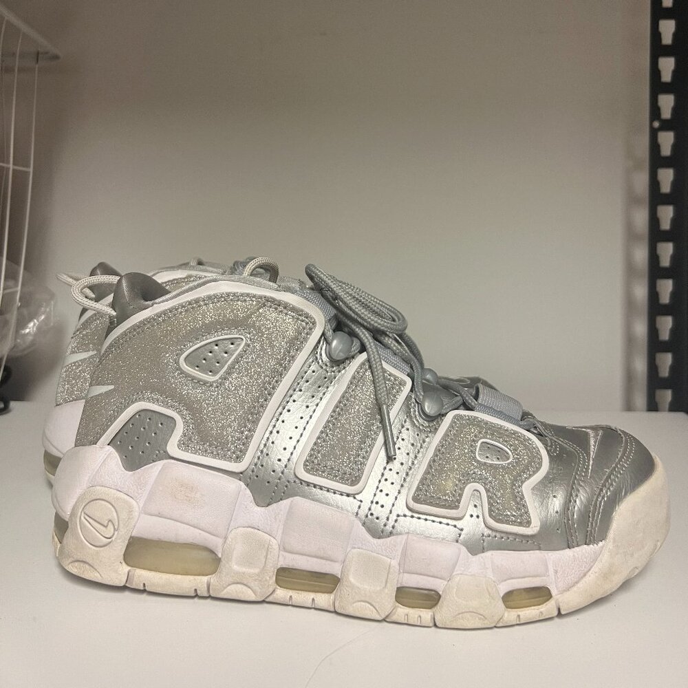 Nike Silver Uptempo Air Women Shoes (size US 8)